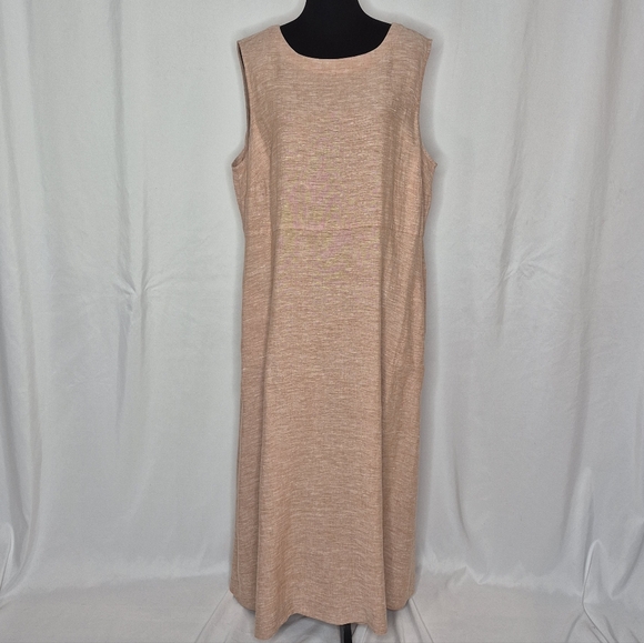 Pure Jill 100% Linen A-Line Maxi Dress - Size 2X - Picture 4 of 16